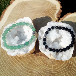 DUO Aventurine - Agate Noire