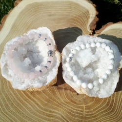 DUO Quartz Rose - Howlite...